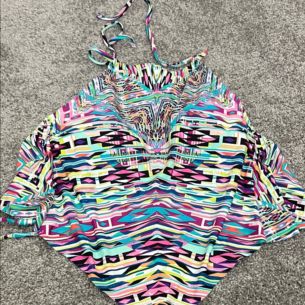 Kenneth Cole Reaction Multicolor Bikini Top